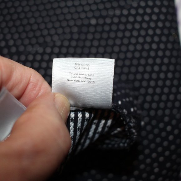 Anne Klein Navy Polka Dot Pull On Knit Crop Pants Size 6 - Picture 9 of 9